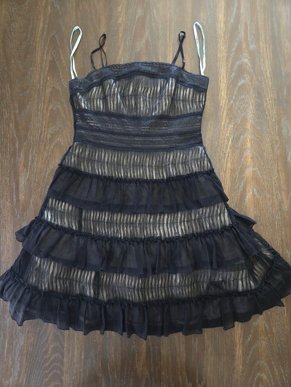 🇮🇹MARCIANO Black Silk Mini Dress
